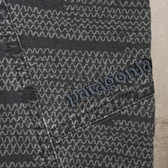 Patagonia Venga Rock Pants Men's W30 Black Gray Print Organic Cotton Stretch - Picture 3 of 7